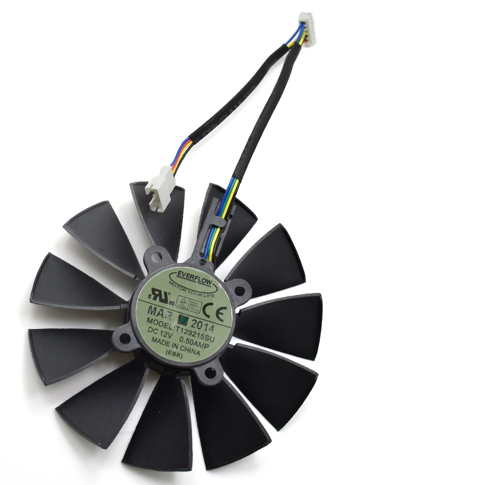 Графический вентилятор Everflow T129215SU 95 мм 4PIN 5PIN 12 В 0 5 А замена для ASUS GTX780/780TI