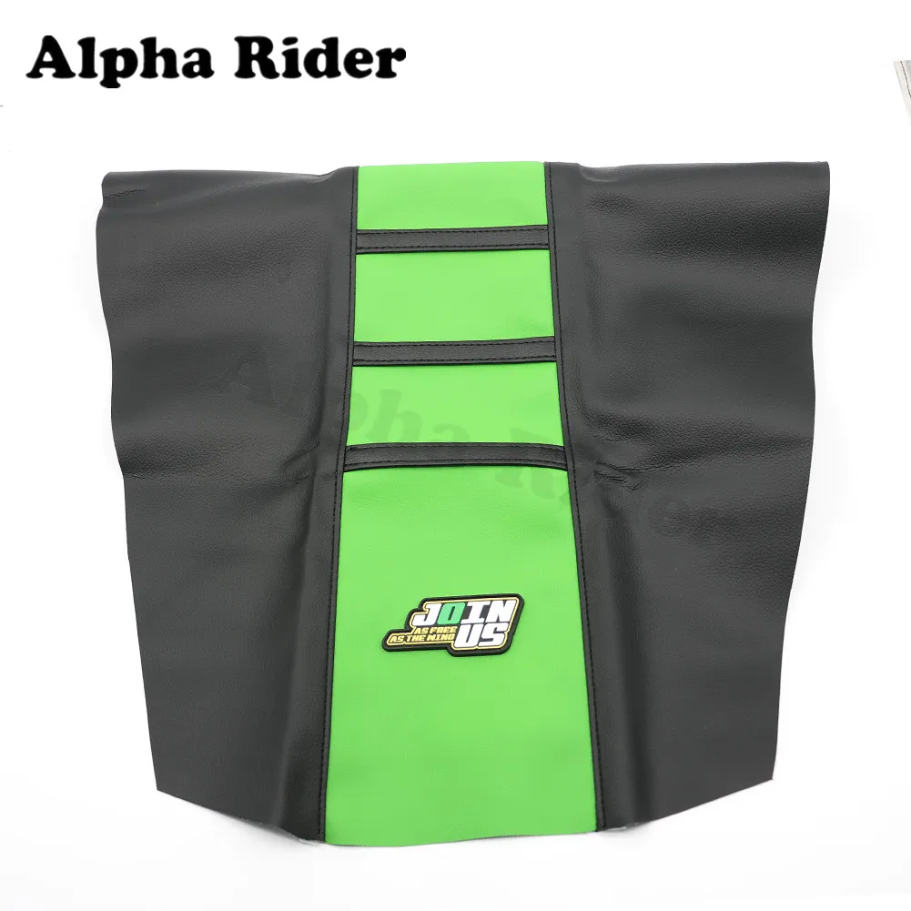 black and green Универсальный искусственная Мягкая обложка сиденья для Yamaha XT WR XT125R XT225 TTR225 TTR230 WR250R WR250F XT250 XT350 XT500 XT550 XT 600 XT660R/Z - Цвет: black and green