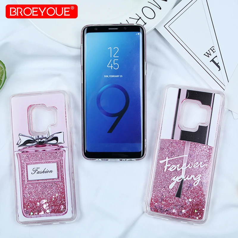 Блестящий чехол для Samsung Galaxy A8 Plus 2018 A3 A5 A7 2017 чехлы с жидким зыбучим песком S9 S8