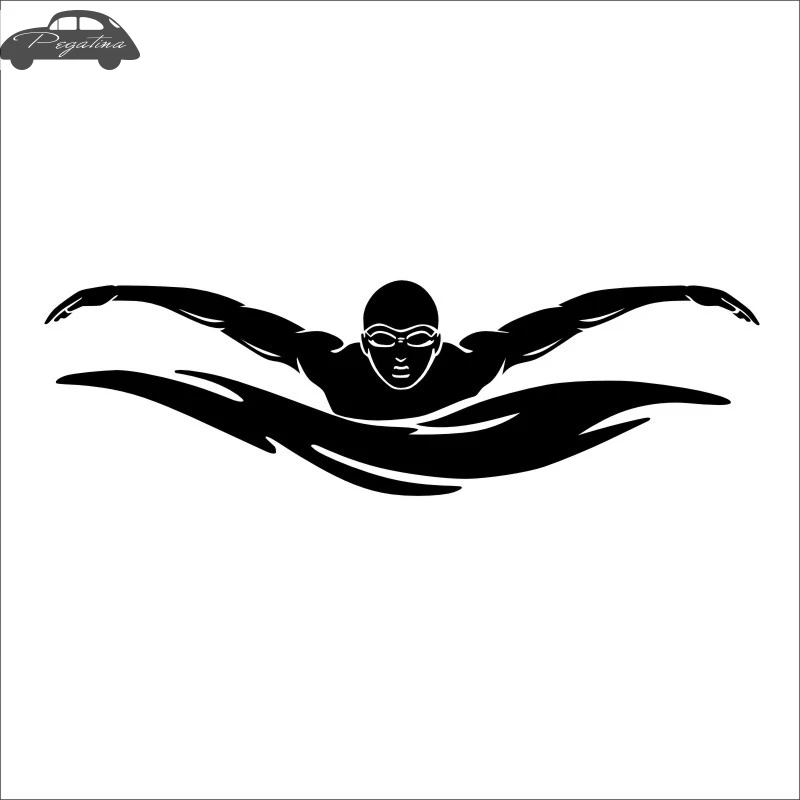 Стикер плавание плавающий Минг автомобиль наклейка плакаты Born To swim виниловая