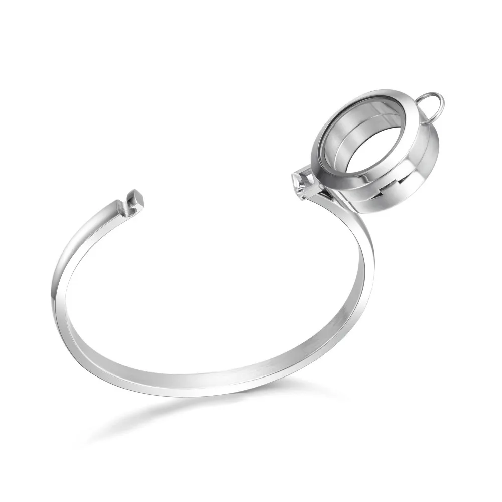 2018 Newest Fitting 8mm Pearl 316 l Stainless Steel Glass Locket Bracelet Bangle for Women | Украшения и аксессуары