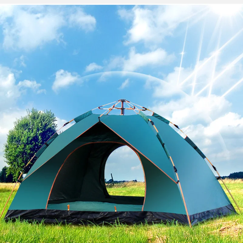 2 человека Автоматическая всплывающая палатка водонепроницаемая для семьи