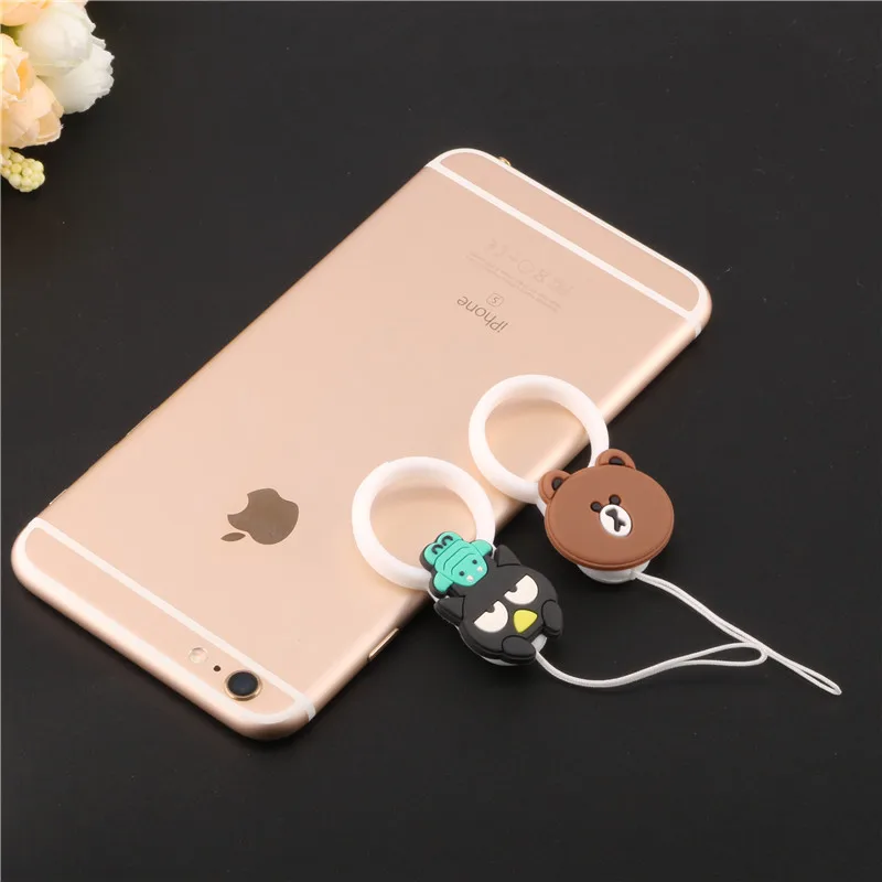 Мини Универсальный силиконовый мягкий мобильный телефон ремешки для iPhone USB