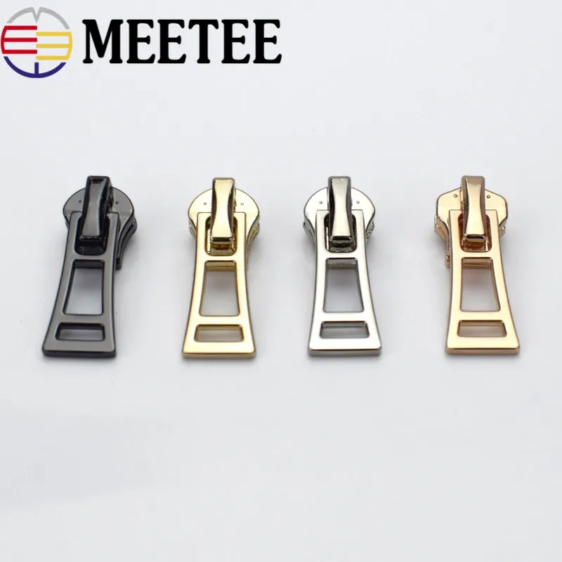 Meetee 100 шт. 5 #26x11 мм Металлические ползунки для молнии нейлоновой головки на DIY