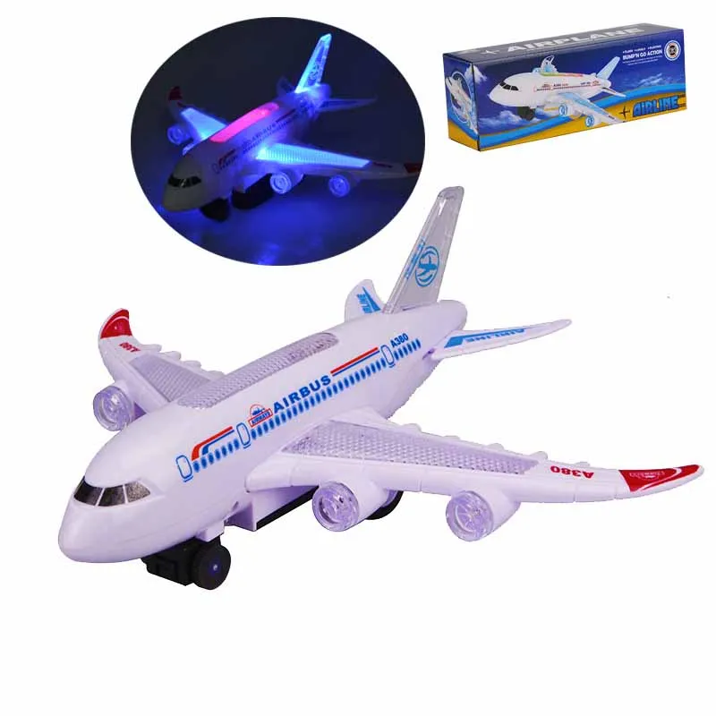 

1Pcs HOT Children's music universal toy model light electric plane
