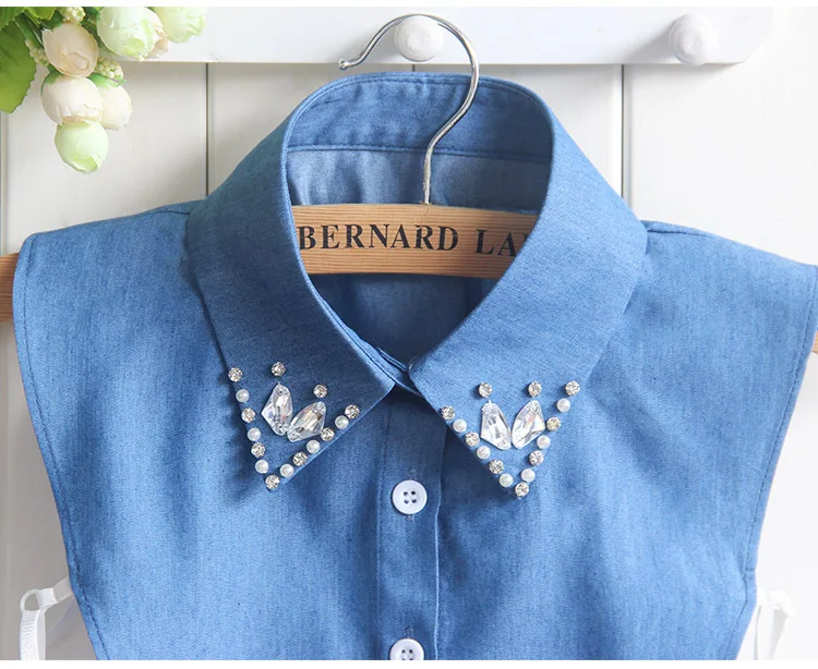 Винтажная рубашка с фальш-воротником Женская хлопковая женский кулон ноготь