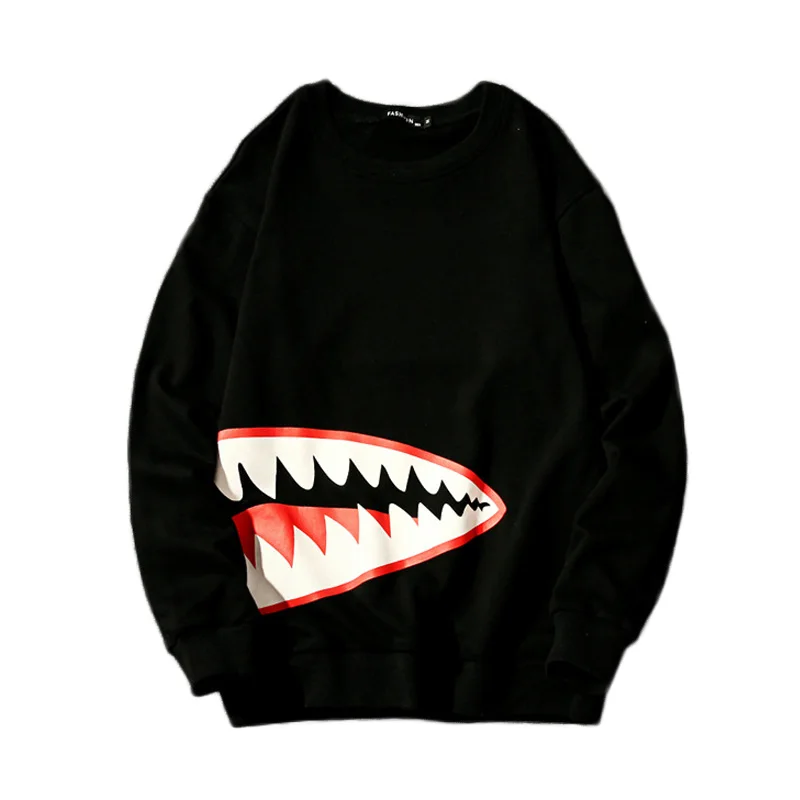 Vogue Sharkmouth/повседневные толстовки для подростков в стиле хип-хоп с длинными