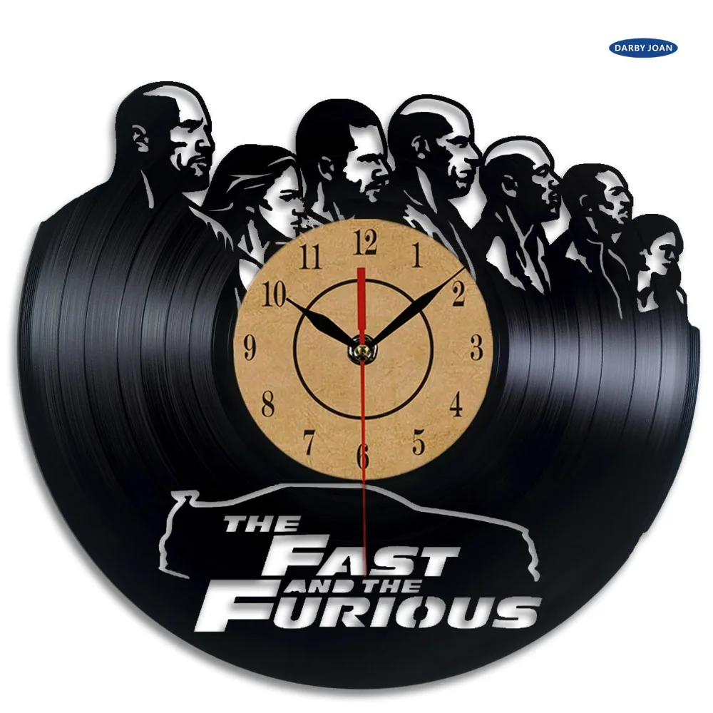 Настенные часы The Fate of the Furious с виниловой пластиной настенное искусство домашний