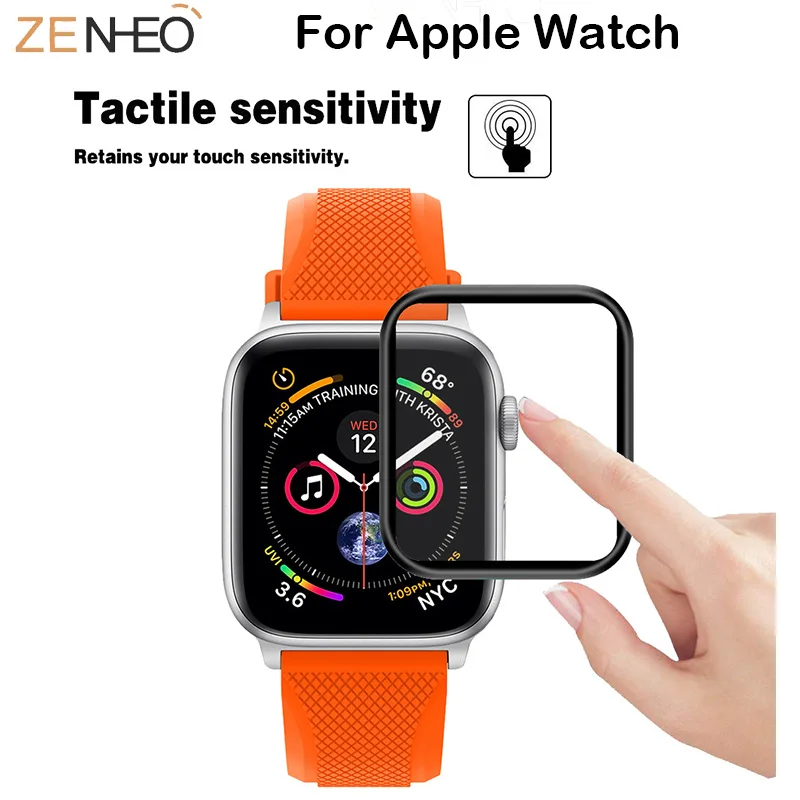 Для Apple Smart Watch 38 мм 40 3D изогнутая защитная пленка из закаленного стекла для iWatch