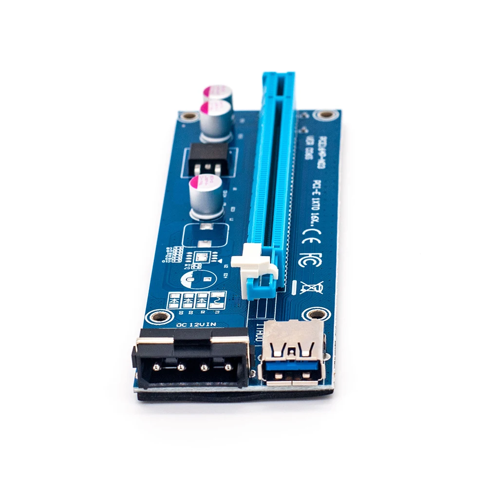 PCIe PCI-E переходная карта 1X к 16X USB 3 0 кабель удлинитель графическая адаптер SATA 15Pin 4Pin