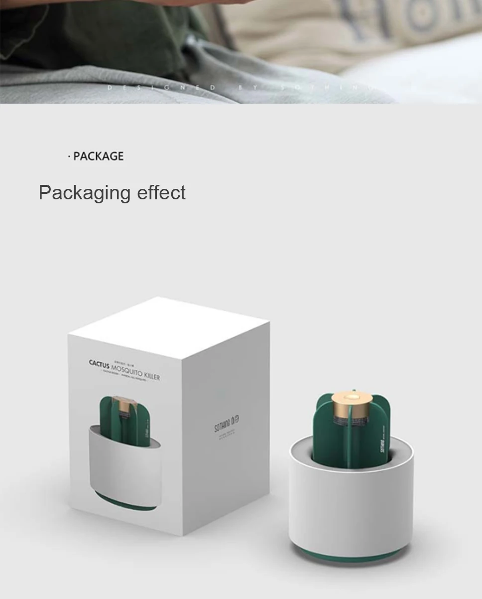 Xiaomi mi jia экологический бренд комаров убийца лампа портативный кактус USB Электрический Противомоскитный репеллент насекомых T