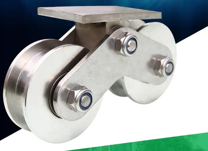 Бесплатная доставка квадратная труба направляющее колесо раздвижная дверь угол