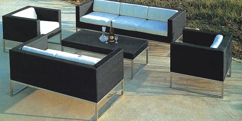 Высококачественный комплект уличной мебели из ротанга в современном стиле|rattan