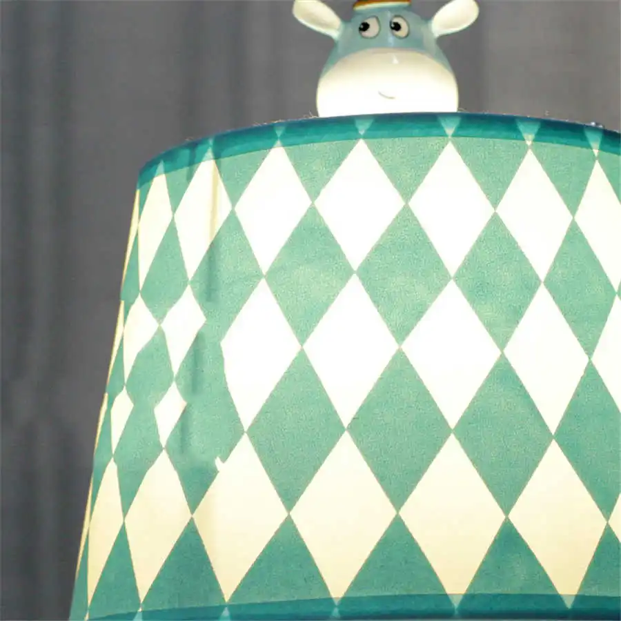 Детская комната мультфильм Жираф Ткань Настольная лампа дома деко спальня лампы