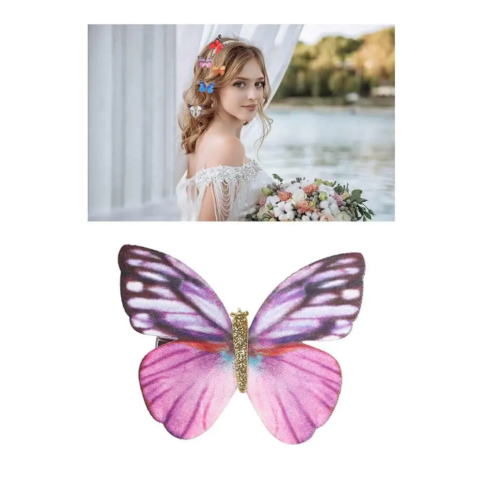 20 упак. Блестящие заколки для волос с бабочкой 90S мини маленькие когти-шпильки