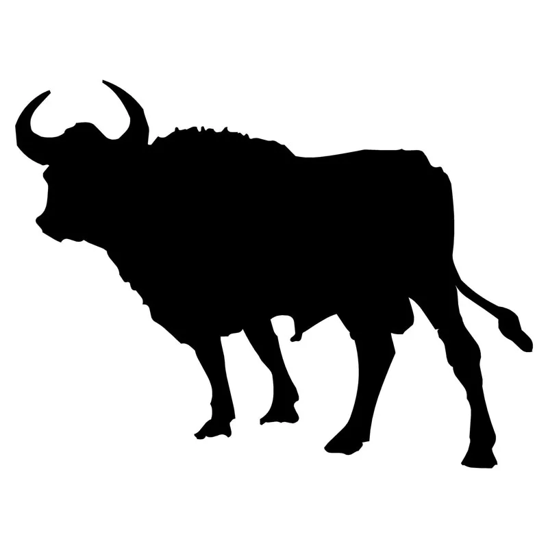 

15.2*11.4CM Strong Mighty Bull Car Styling Decal Funny Animal Vinyl Truck And Car Stickers Black/Silver S1-2663
