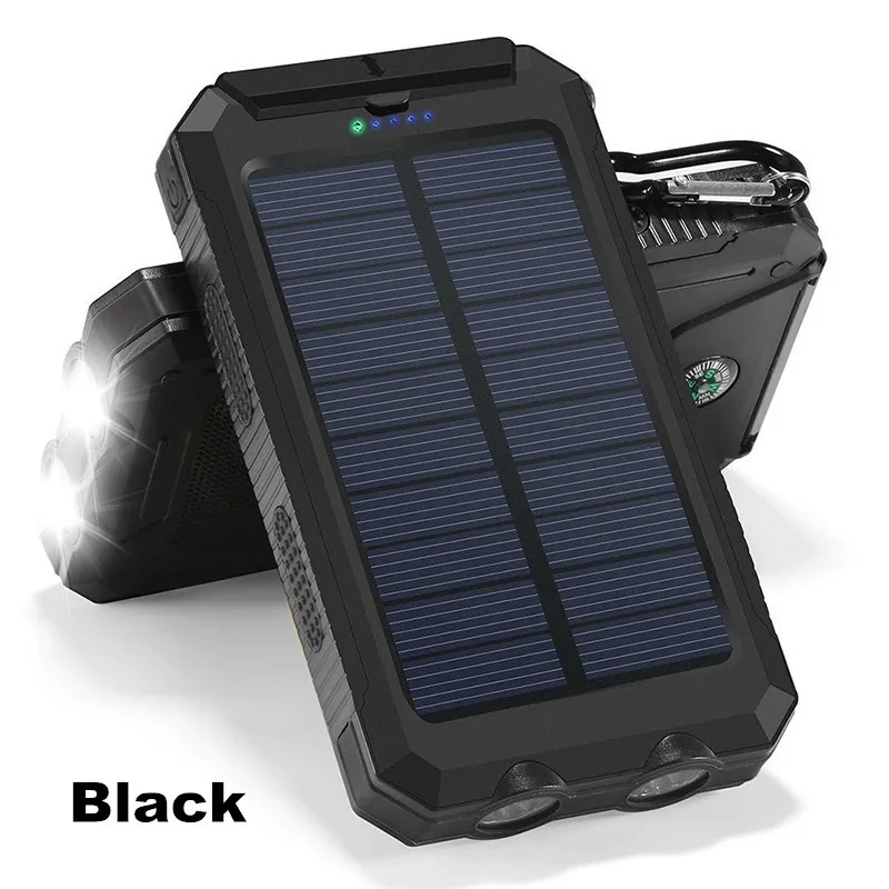 Портативное зеленое зарядное устройство на солнечной батарее 10000 мАч защита от