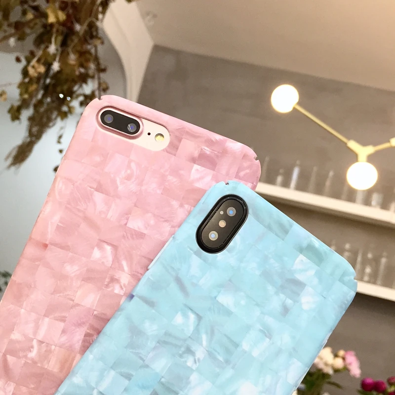 Раковины чехол для iPhone X Тонкий Жесткий Полный Защитная крышка 8 7 6 S плюс
