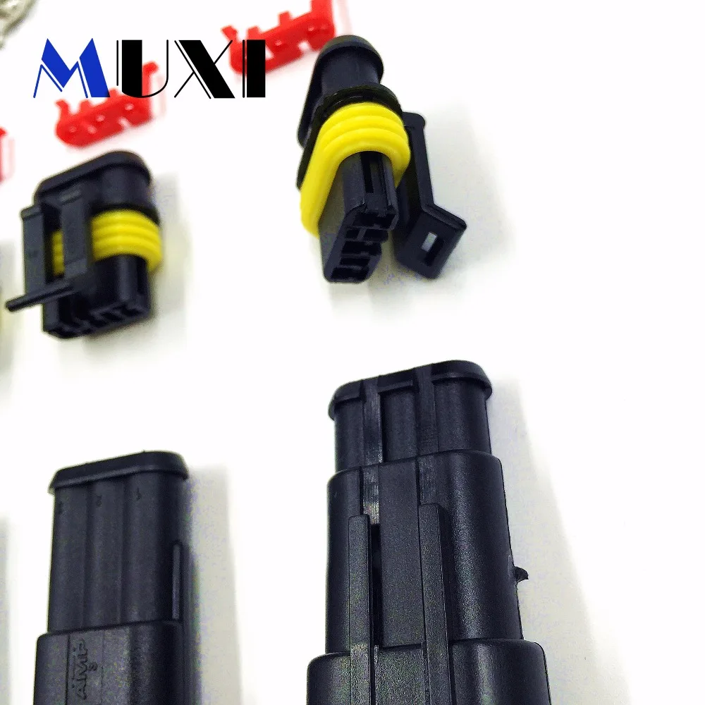 5 шт./лот водонепроницаемый пыленепроницаемый AMP 3 Pin HID коннектор Автомобильный