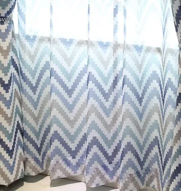 Tulle Curtain Новая модная Геометрическая занавеска на заказ, полосатая мозаичная оконная занавеска s для гостиной, спальни, затенение, нордический стиль, Cortina - Цвет: Tulle Curtain