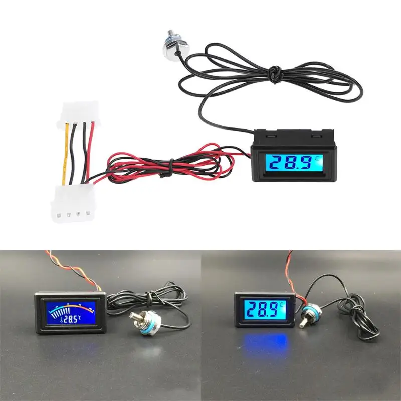 Digital Thermometer LED Backlight Temperature Detector Stand Meter Gauge for PC Water Cooling System | Компьютеры и офис
