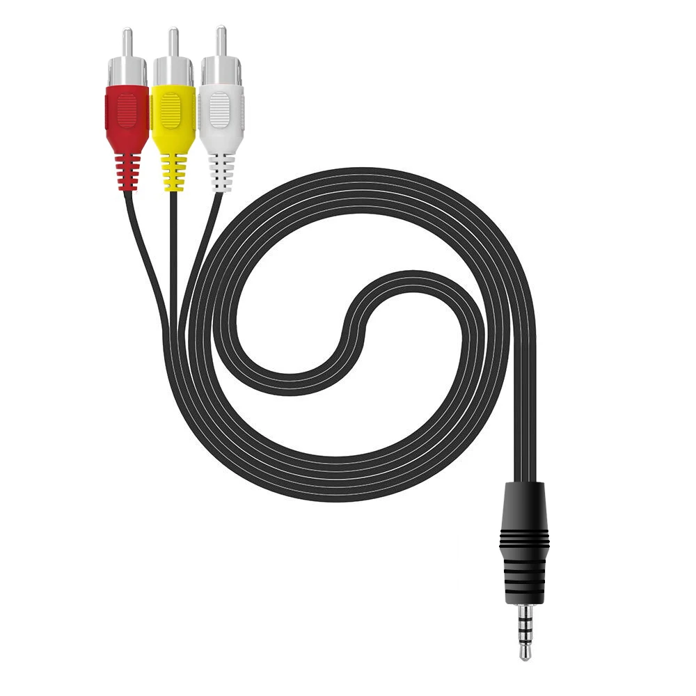 5 шт. 3.5 мм кабель av Мужской до 3 RCA Аудио-Видео Jack штекер кабеля X 1.2 м для Hi-Fi видео