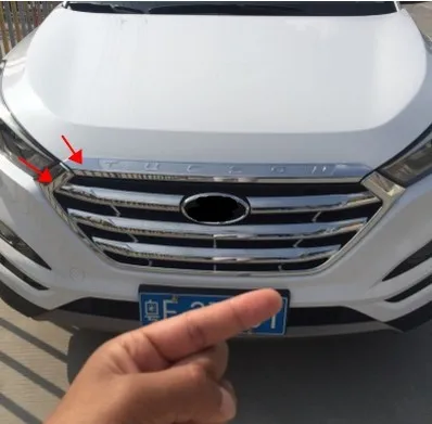 Для 2016 Hyundai Tucson ABS передняя Центральная решетка радиатора рамы + верхняя крышка