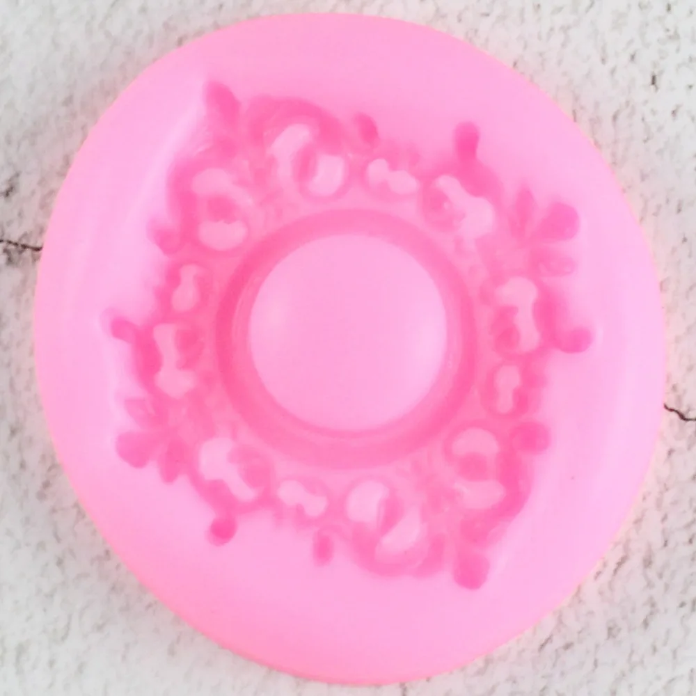 Силиконовая форма с рамкой для торта рельефная кружевная кексов Топпер