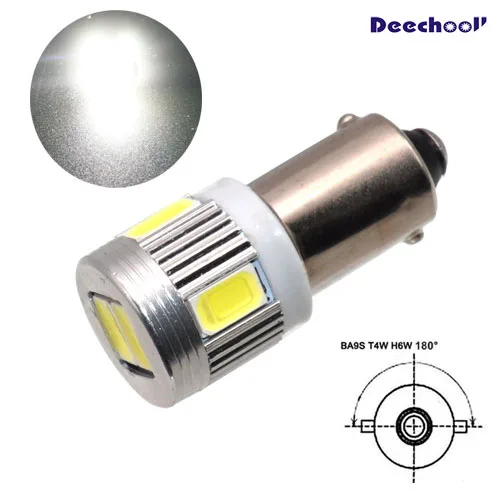 BA9S 6SMD-White 5SMD 5050 светодиодный BA9S T4W 233 байонетный белый Sidelight 6SMD 5630 интерьерные купольные лампы для чтения - Испускаемый цвет: BA9S 6SMD-White