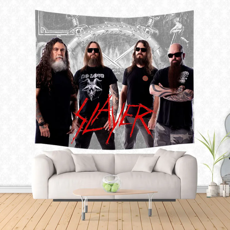 Большой Slayer настенный гобелен на заказ пляжный коврик для йоги полиэстер тонкая шаль одеяло покрывало для пикника ковер домашний декор