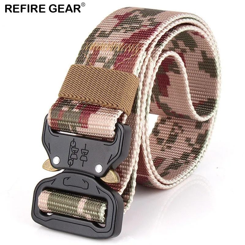 Ремень тактический Refire Gear Мужской утолщенный спортивный Камуфляжный пояс с