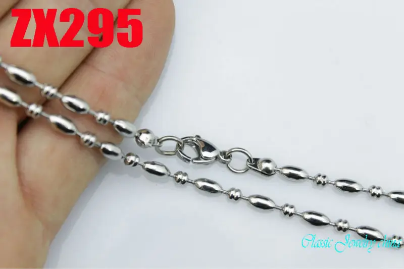 16 &quot 38&quot длина 3 мм модные Шаровые цепи из нержавеющей стали ожерелье женские