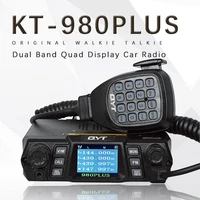 brand new qyt kt 980plus dual band quad display walkie talkie for car two way radio station with display screen free shipping