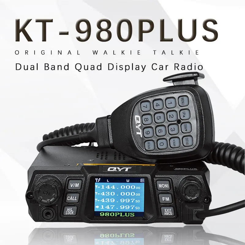 Новинка Двухдиапазонная рация QYT KT 980Plus с четырехъядерным дисплеем для