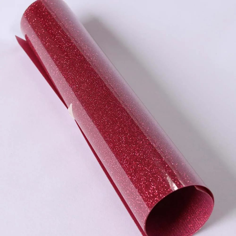 SUNICE Розовая полиуретановая блестящая Термотрансферная виниловая ткань HTV пресс