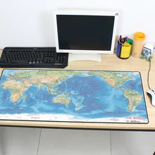 Игровой коврик для мыши карта мира 900x400x3 мм DIY XL большой геймер с