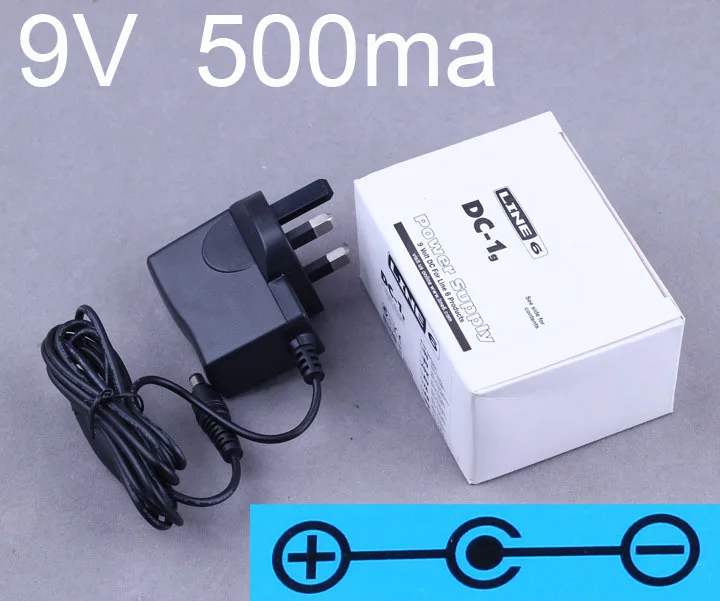 Адаптер импульсного источника питания line6 DC 1g 9V 500MA UK для реле G30 & G50|500ma adapter|9v powerline6