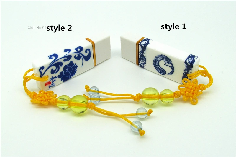 Usb флеш накопитель в китайском ретро стиле керамический флэш 4 ГБ 8 16 32 сине белый