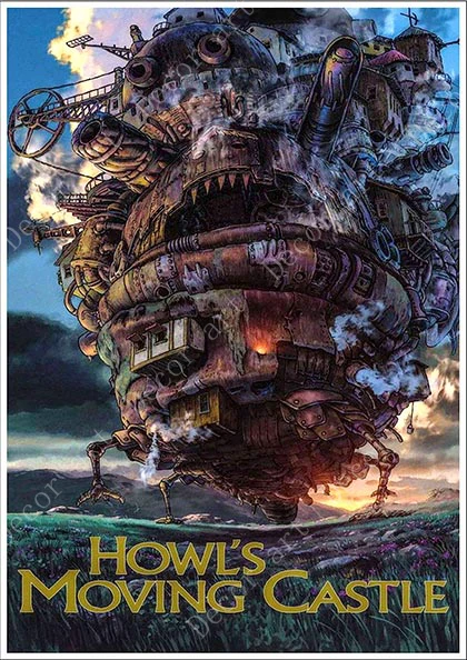 Howl's движущийся замок Япония Хаяо Миядзаки аниме холст живопись винтажные крафт