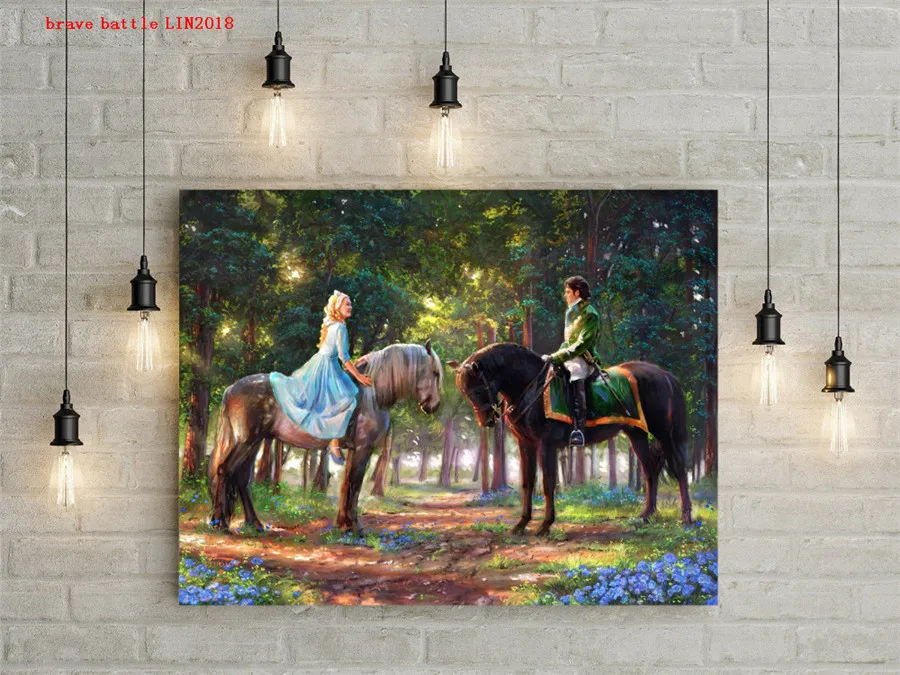 Томас Кинкейд Золушка принц RomanceAwakens холст для живописи принт Гостиная домашний