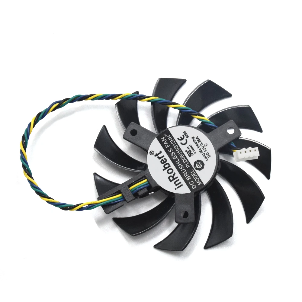PLD08010S12HH 12 В 0.35A 75 мм 4Pin для MSI R6750 HD6750 DDR5.DX11 HD5750 Графика Вентилятор охлаждения с