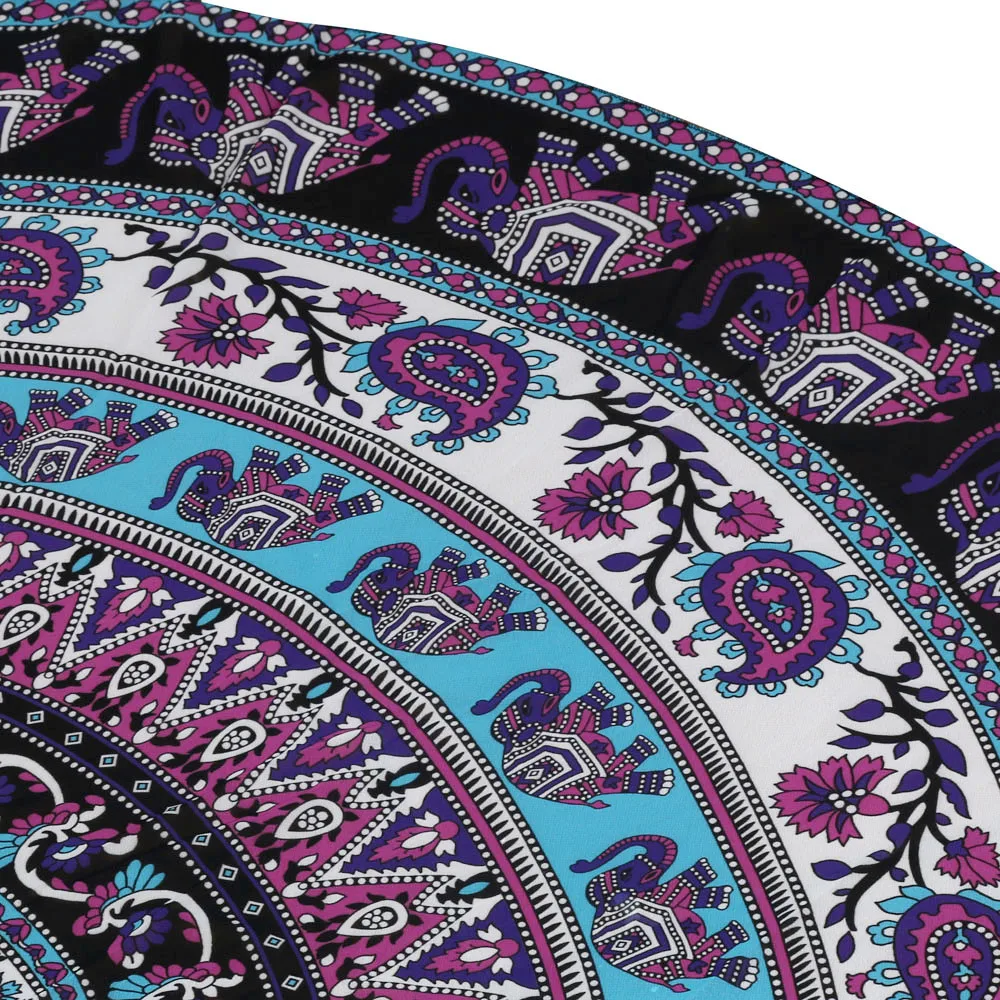 Круглое полотенце для пляжа и бассейна профессиональное одеяло фиолетового