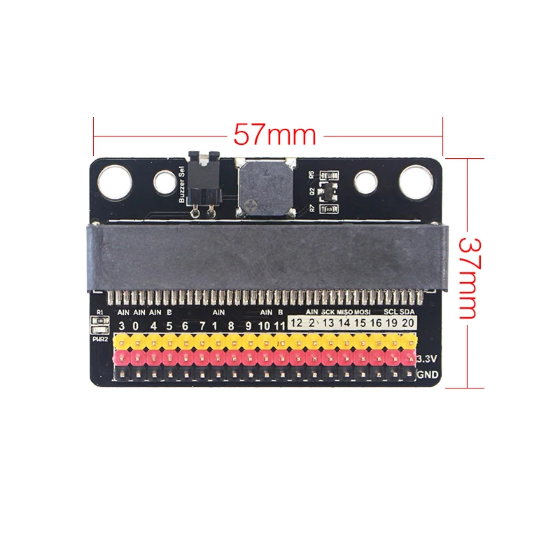 Micro:bit IOBIT Плата расширения GPIO горизонтальная плата адаптера DIY аксессуар для