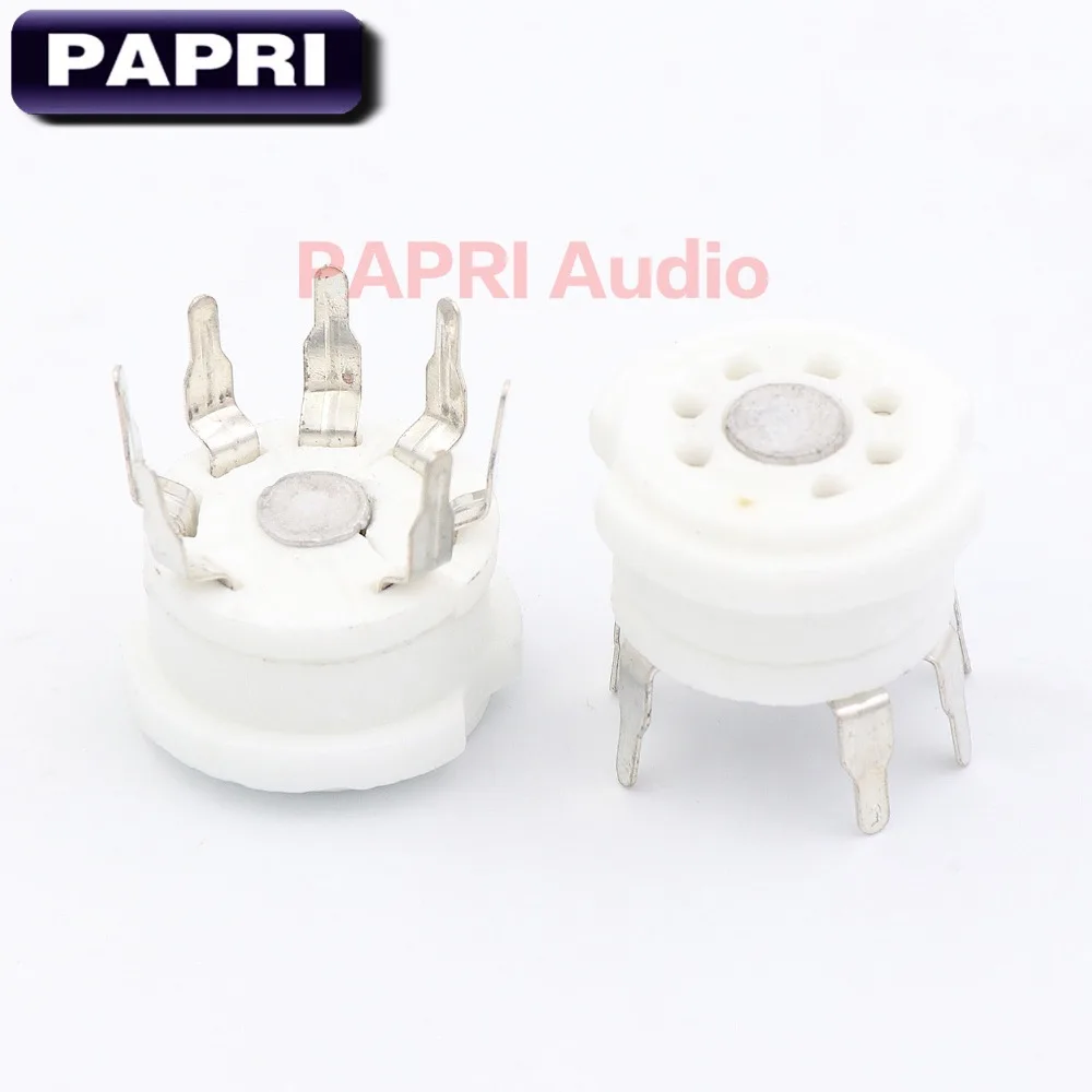 PAPRI 10 шт. Керамическая вакуумная трубка B7G Оловянная 7pin гнездо PCB крепление аудио
