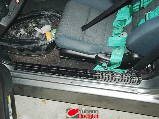 Стайлинг автомобиля Углеволокно 2 шт. порог/пластина 1 пара для 200SX S15 Silvia CF|Обвесы|