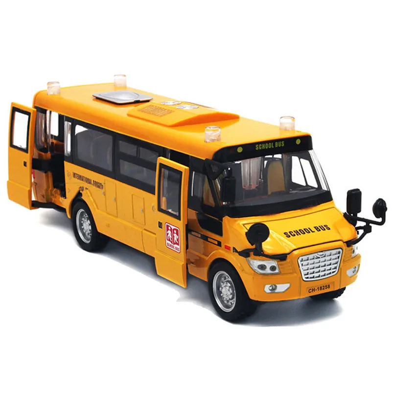 

1:32 Scale Bus Model School Bus Miniature Car Educational Toys for Children,Fashion Bus with Music and Lights Functions Cars