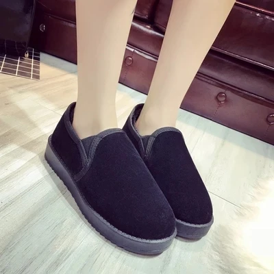 2018 новые туфли из хлопка женские зимние теплые бархатные диких пару хлеб обувь