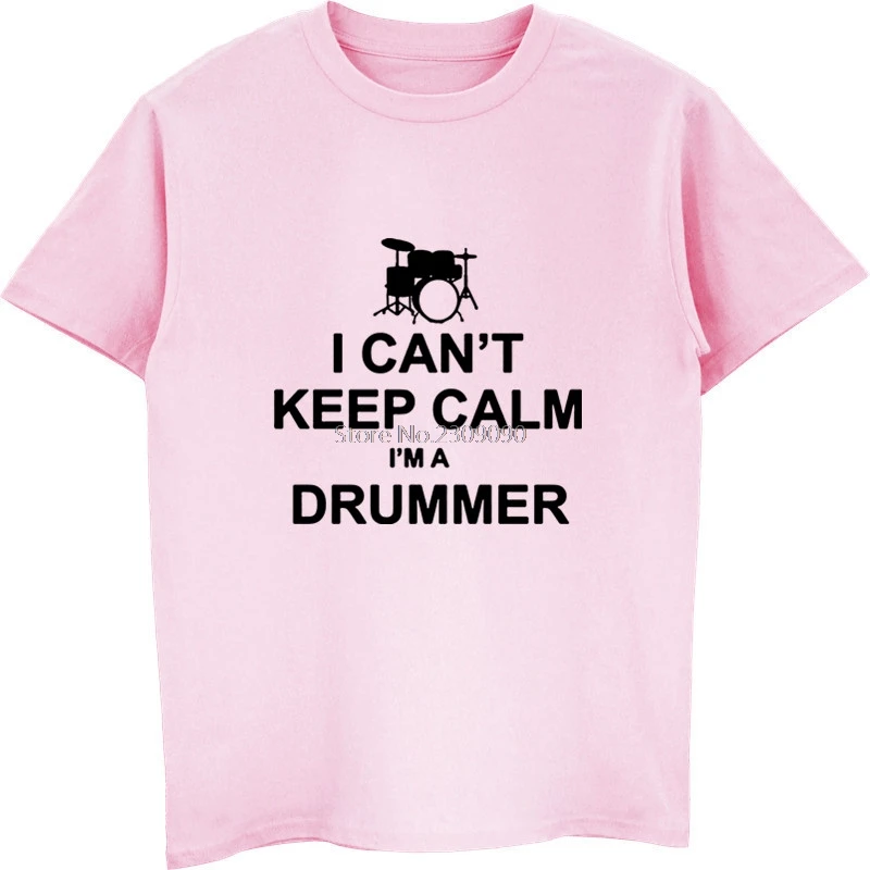 Я не могу Keep Calm I'm ударник футболка Для мужчин хлопок с коротким рукавом s