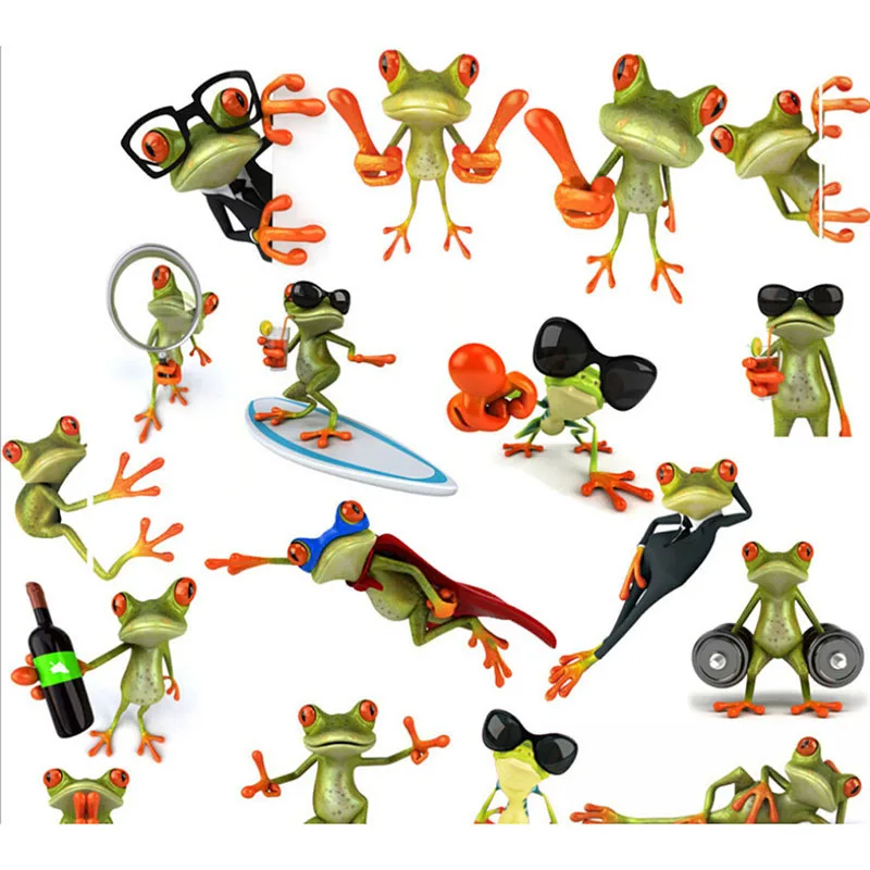 1 шт. 3D мультфильм открытым Frosch классные наклейки на автомобиль смешные