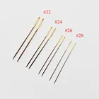 Иглы oneroom для вышивки крестом, 10 шт.лот,  26,  24,  22,  28, золотой хвост, для Аида 9ct, 11ct, 14ct, 18ct